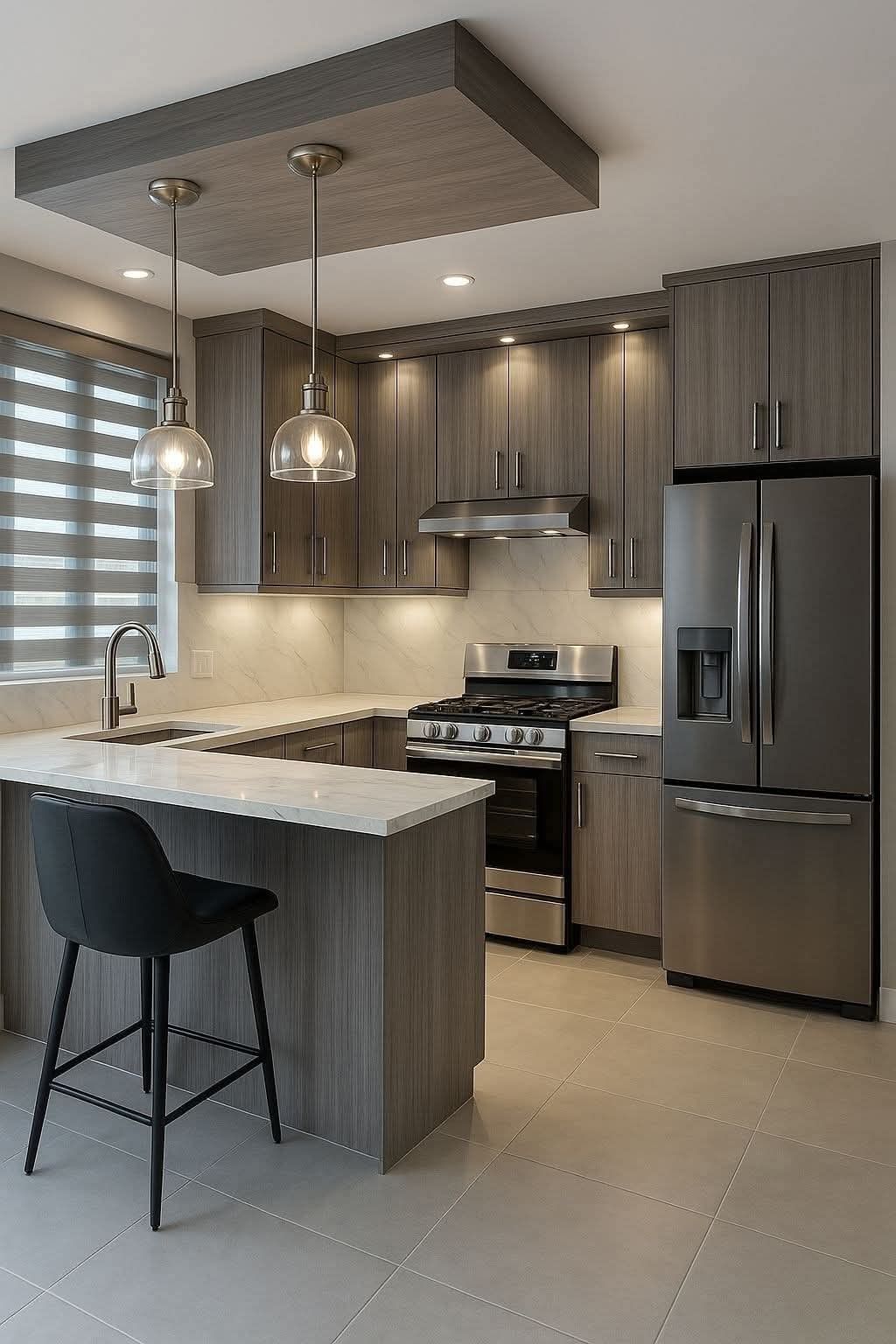 Cocina con distribución personalizada